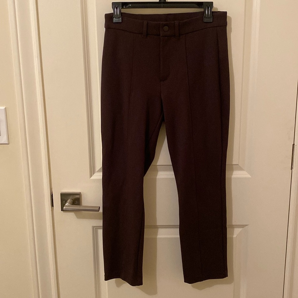 Gap High Rise Ponte Skinny Brown Pants size 8P women